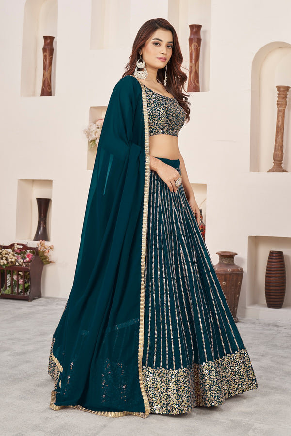 Traditional Sequins Work Georgette Lehenga Choli
