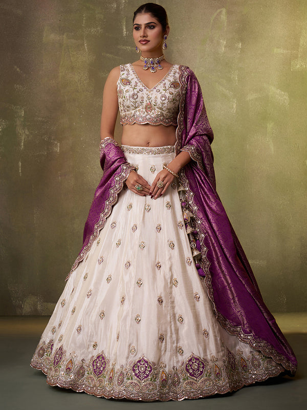 Elegant Tissue Lehenga Choli for Women