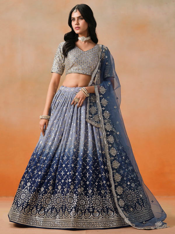 Designer Georgette Indian Wedding Lehenga Set