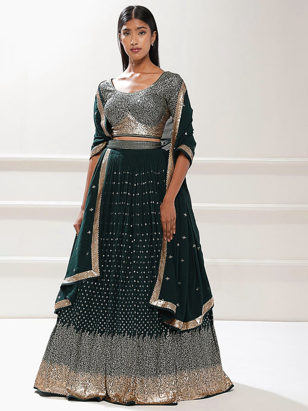 Indian Georgette Lehenga Choli with Embroidery