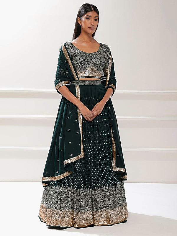 Indian Georgette Lehenga Choli with Embroidery