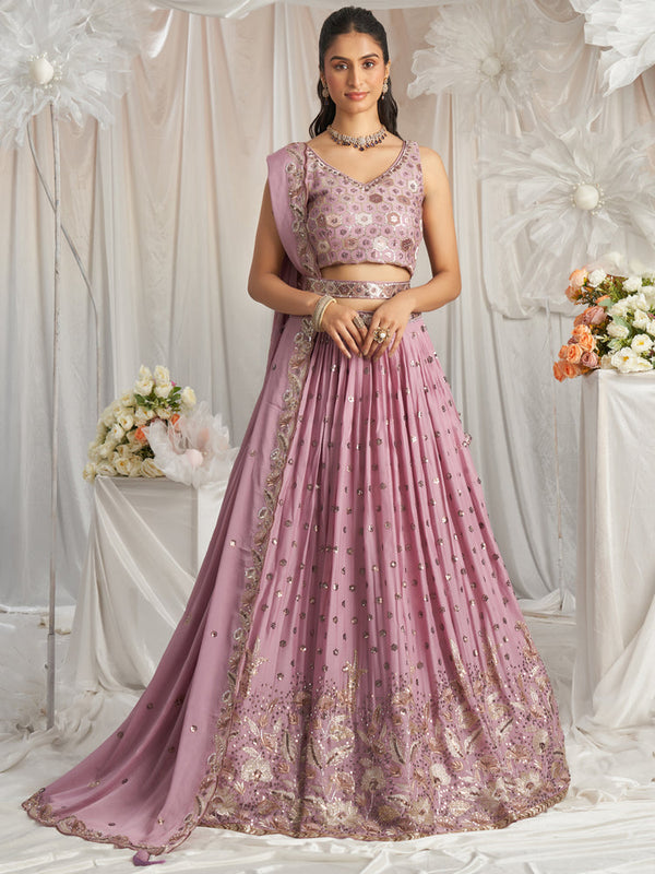 Latest Lavender Lehenga Choli For Women