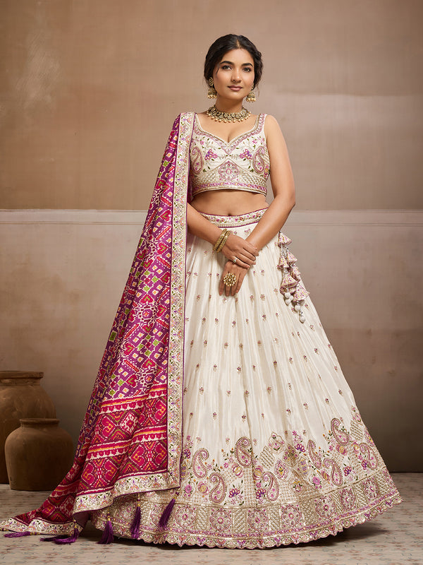 Luxury Tissue Silk Bridal Lehenga Choli
