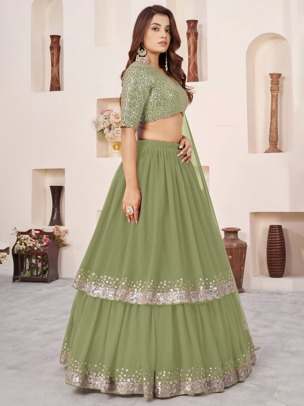 Traditional Sequin Lehenga Choli for Women