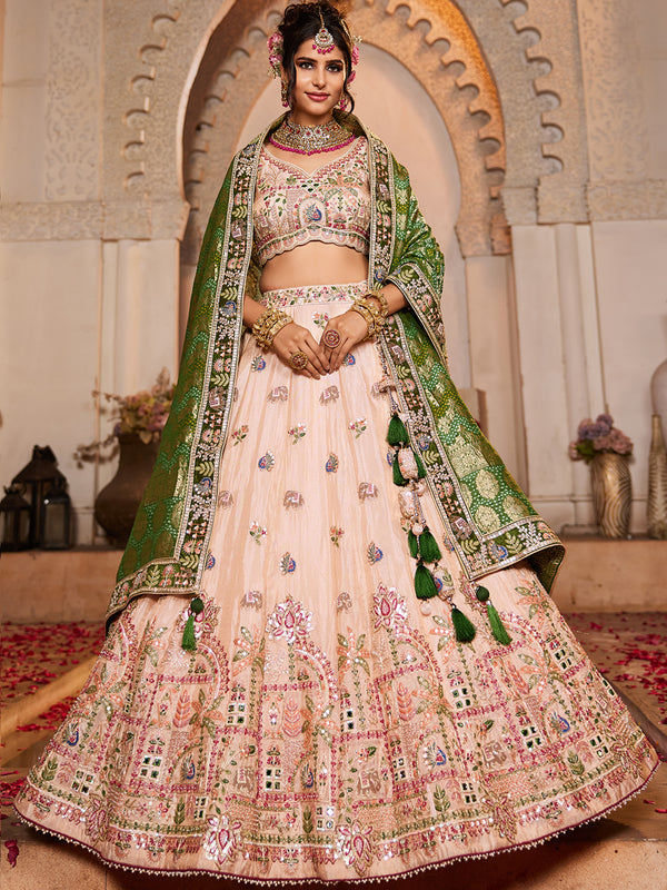 Premium Tissue Silk Lehenga Choli for Wedding
