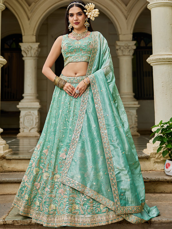Premium Tissue Lehenga Choli for Indian Wedding