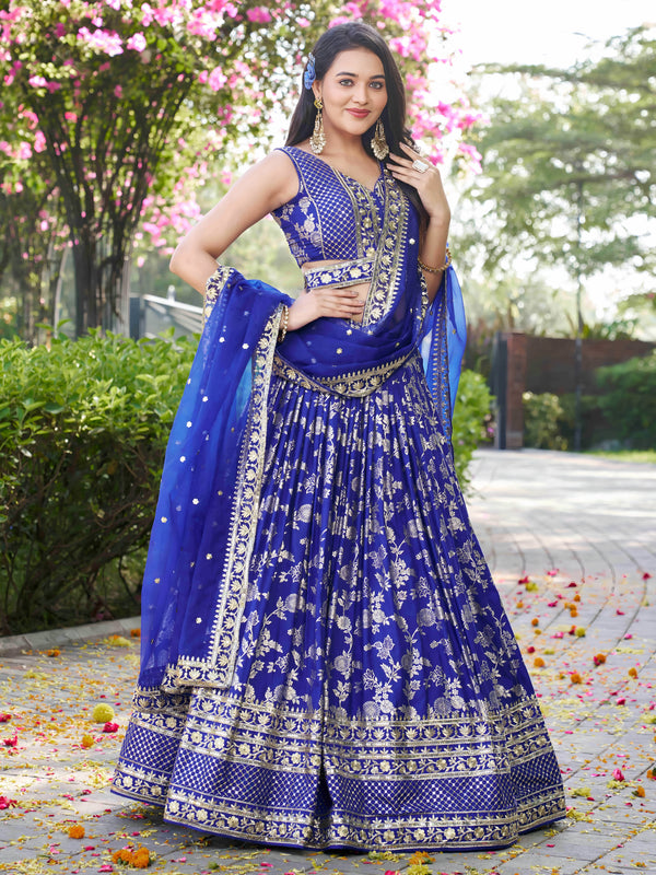 Elegant Dola Silk Jacquard Lehenga Choli