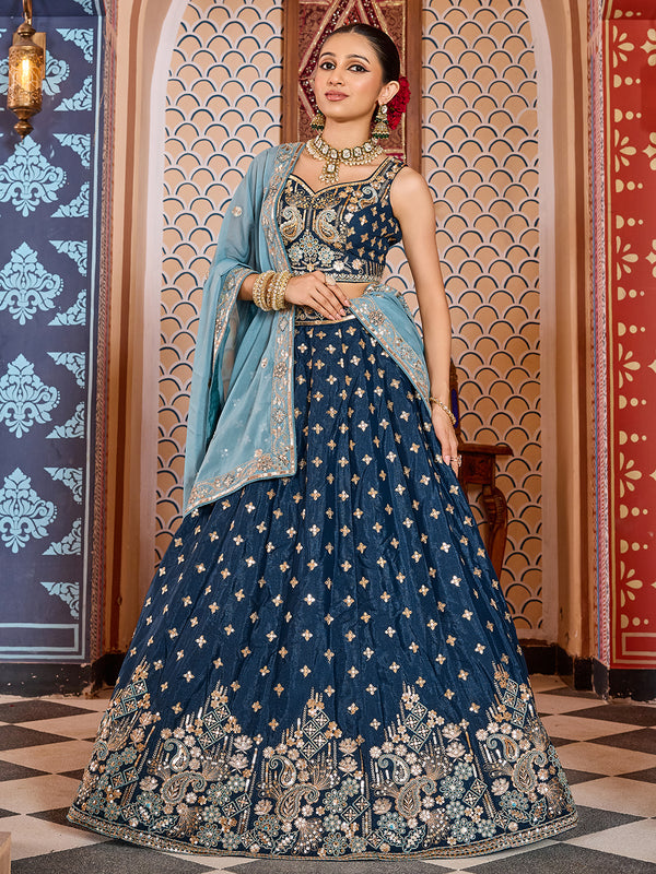 Tissue Silk Lehenga Choli for Bridal