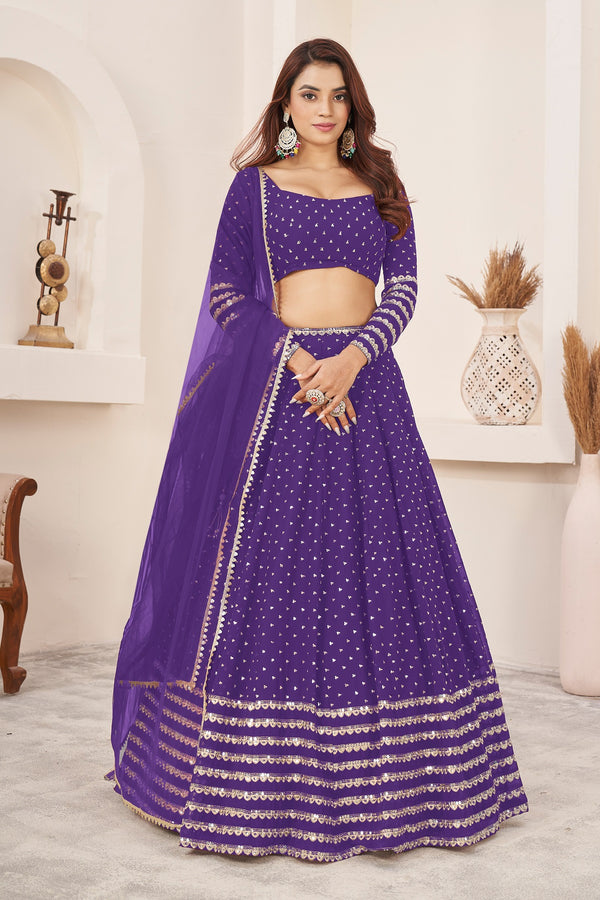 Latest Sequins Georgette Lehenga Choli