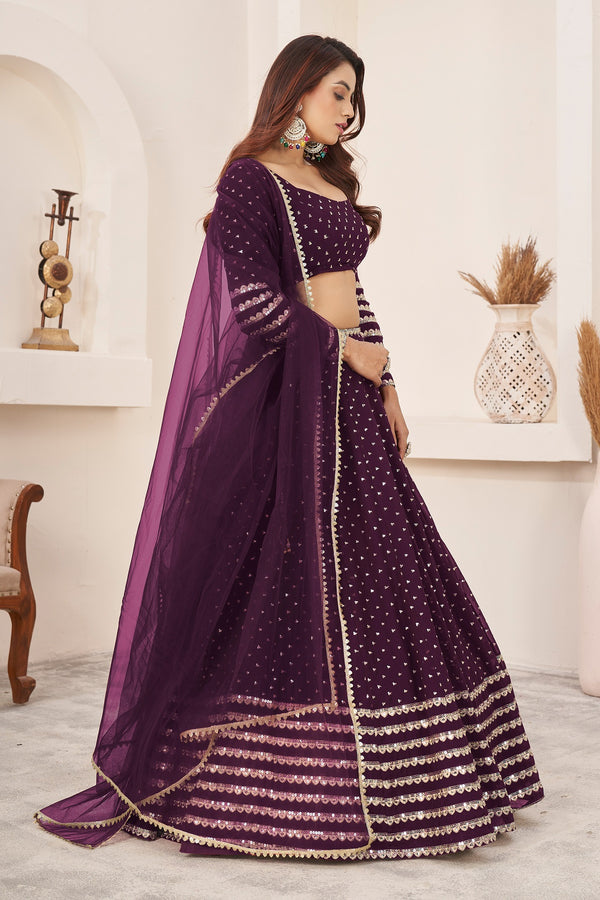 Designer Sequins Georgette Lehenga Choli