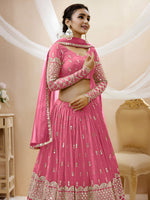 Pink Lehenga Choli Set – Embroidered Indian Wedding Outfit – Made to Measure