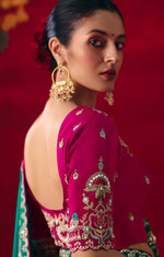 Emerald Green Designer Saree