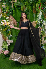 Ethnic Party Wear Black Lehenga Choli