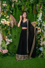 Ethnic Party Wear Black Lehenga Choli