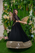 Ethnic Party Wear Black Lehenga Choli