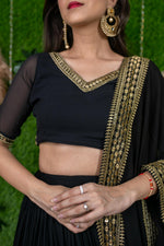 Ethnic Party Wear Black Lehenga Choli