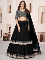 Georgette Ruffle Lehenga Choli for Women