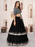 Georgette Ruffle Lehenga Choli for Women
