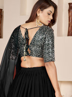 Georgette Ruffle Lehenga Choli for Women