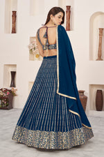 Wedding Wear Sequins Georgette Lehenga Choli