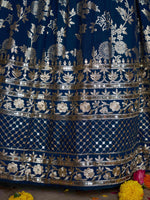 blue ethnic designer lehenga choli for women