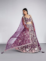 embroidered burgundy lehenga for festive occasions