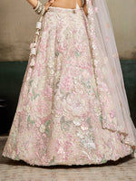 cream ethnic lehenga choli for wedding wear