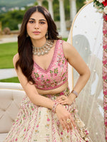 semi stitched tissue silk lehenga with blouse