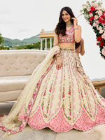semi stitched tissue silk lehenga with blouse