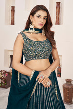 Traditional Sequins Work Georgette Lehenga Choli