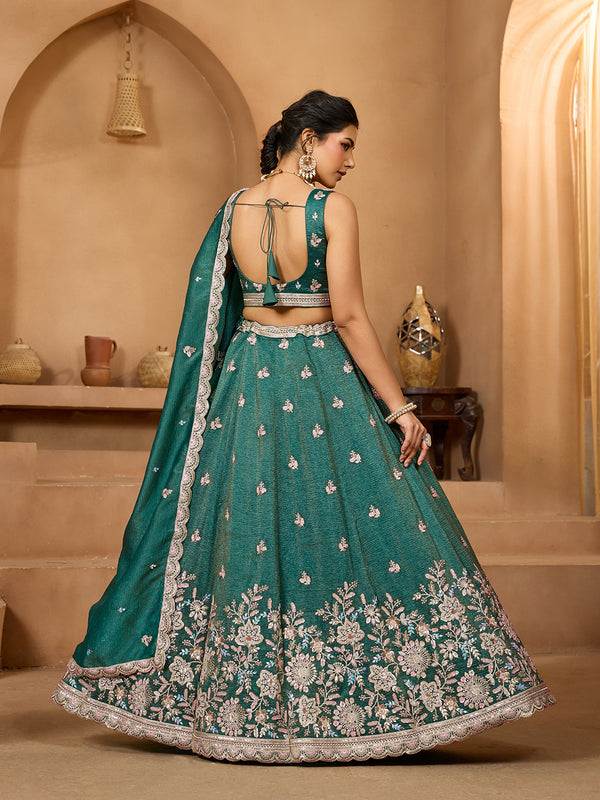 Party Wear Tissue Lehenga Choli with Dupatta