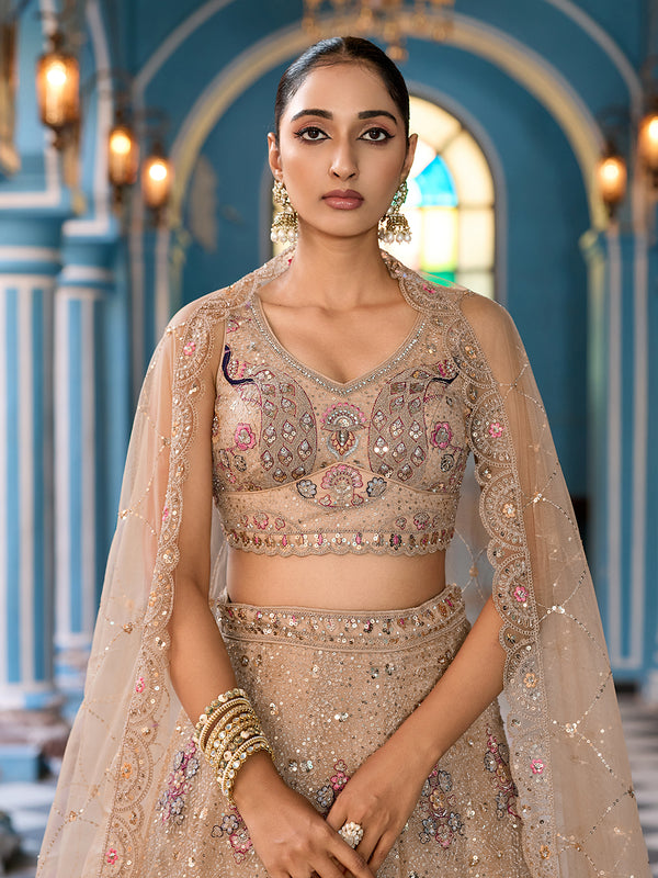Designer Indian Wedding Net Lehenga Choli