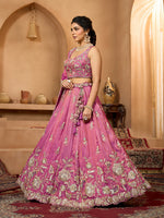 premium tissue silk lehenga choli for bridal wear