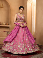 tissue lehenga choli for reception and engagement