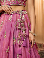 elegant tissue wedding outfit for indian bride