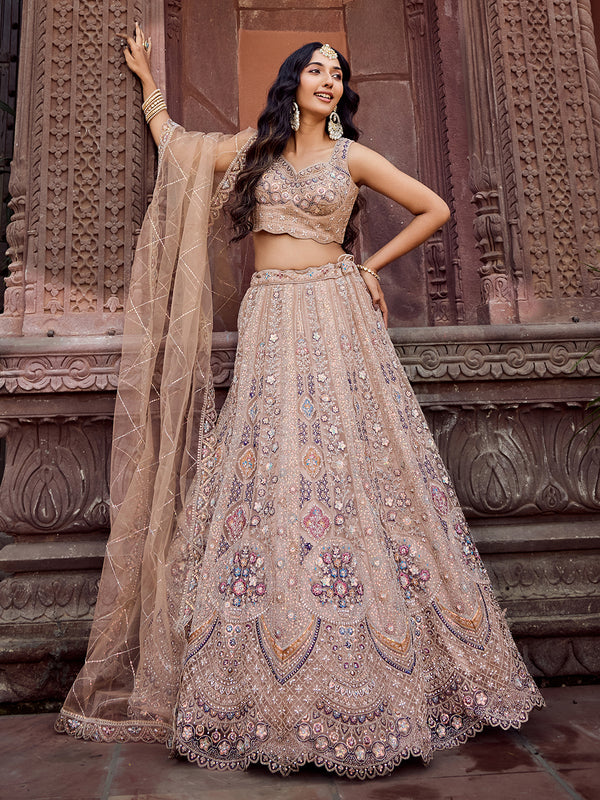 Designer wedding lehenga choli for bridal with heavy embroidery