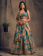 designer organza party wear lehenga choli for women