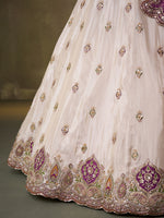 heavy embroidered tissue bridal lehenga choli