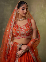 Sunset Orange Lehenga Choli