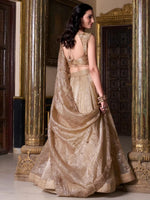Gold Organza Indian Wedding Designer Lehenga Choli