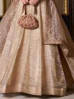 Gold Organza Indian Wedding Designer Lehenga Choli