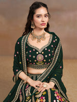 Heavy Embroidered Georgette Lehenga Choli for Bridal