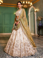 Green Tissue Sequins Wedding Lehenga Choli