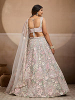 grey embroidered lehenga for wedding functions and celebrations