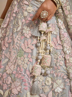 grey festive wear lehenga choli for women online