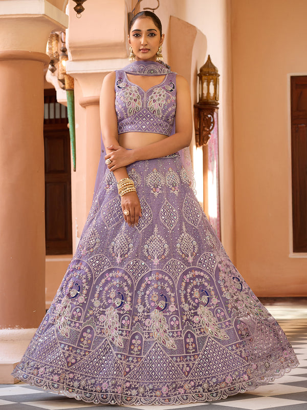 Heavy Embroidered Wedding Lehenga Choli for Bride