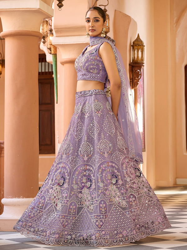 Heavy Embroidered Wedding Lehenga Choli for Bride