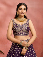 tissue silk bridal lehenga with designer embroidery