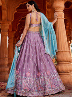 indian wedding georgette lehenga with sequins work