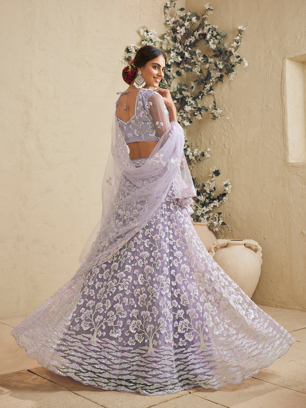 Lavender Lehenga Choli – Indian Party Wear Outfit